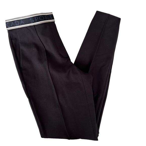 Escada Sport Spell Out Waistband Black Trousers Sz 4 - Picture 8 of 8